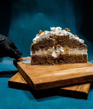 carrot cake at VeguiDeli in Buenos Aires