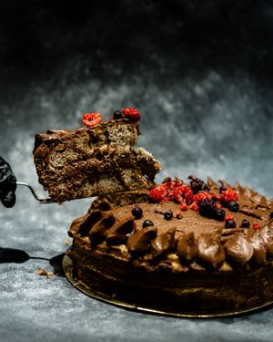 Torta choco at VeguiDeli in Buenos Aires