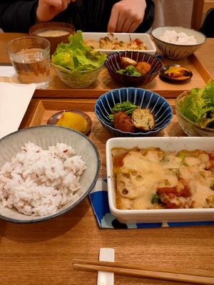 we had soy milk gratan vegan lunch was amazing! at Vege Sarah ベジさら食堂 in Fukuoka