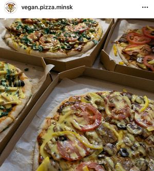 Pizzas at Vegan Pizza in Minsk