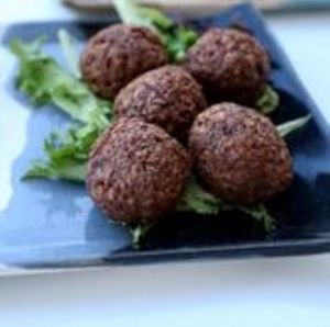 Vegan sausage balls at Cultivate Food & Coffee in Atlanta