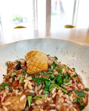Mushroom rice at Kukicha in Leiria