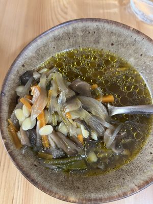 sopa de champiñones #Veganuary at Kukicha in Leiria