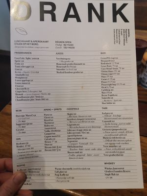 Menu at Marcel in Sint-niklaas