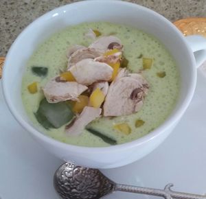 Vegan coconut soup (starter) at Palace Gökbel in Dalyan