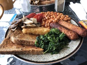 Serious brekkie    at Pavilion Cafe at East Park in Hull