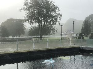 Lovely autumn view whilst eating    at Pavilion Cafe at East Park in Hull