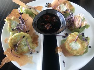 Delicious Vegan dumplings! at Black Rice in Albany