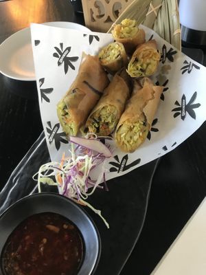 Trio spring rolls at Black Rice in Albany