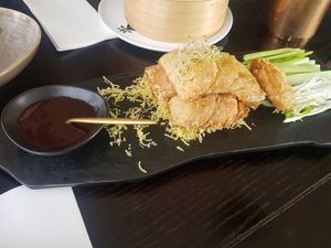 Vegan Peking "Duck" Pancakes at Black Rice in Albany