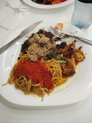 Variations of a meal at Mamma Veg in Santa Maria