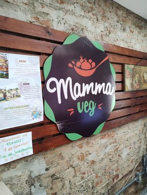 Logo loco... Viva happy cow! at Mamma Veg in Santa Maria