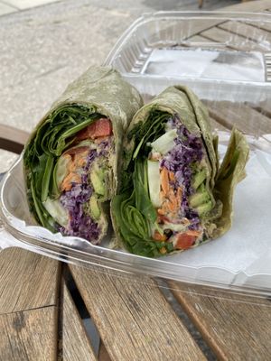 veggie wrap unfortunately not vegan at Herban Market and Cafe in Beaufort