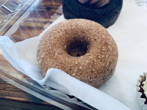 Cinnamon sugar donut  at Herban Market and Cafe in Beaufort