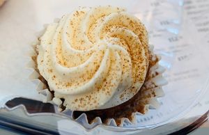 Carrot cake cupcake  at Herban Market and Cafe in Beaufort