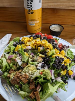 Cobb Salad and a Kombucha at Herban Market and Cafe in Beaufort