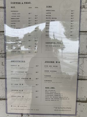 Menu Back at Herban Market and Cafe in Beaufort