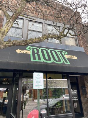 Outside at The Root Cafe in Lakewood