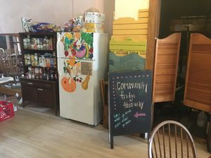 Community fridge! Free for all at The Root Cafe in Lakewood