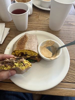 get the vegan wrap! (comes w spicy mayo)  at The Root Cafe in Lakewood