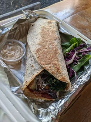 Vegan burrito at The Root Cafe in Lakewood