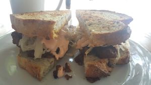 Vegan Ruben Sandwhich at The Root Cafe in Lakewood