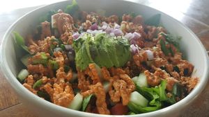 Vegan taco salad at The Root Cafe in Lakewood