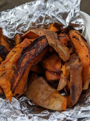 Sweet potatoes with rosemary (side) at The Root Cafe in Lakewood
