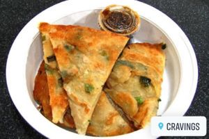 Scallions pancakes  at Cravings in Geneva