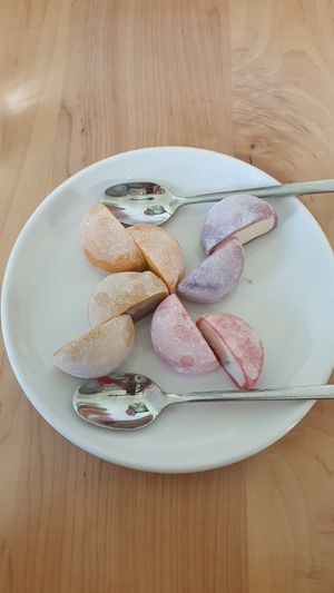 Vegan ice cream mochi at E Ramen + in Atlanta