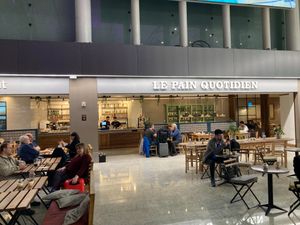 Before security at EZE - Le Pain Quotidien - TB in Buenos Aires