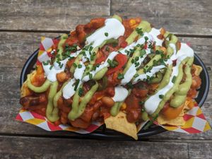 Vegan nachos with bean chilli at Chance & Counters in Birmingham