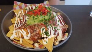 Nachos with bean chilli at Chance & Counters in Birmingham