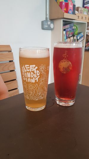 Vegan beer (luck and logic) and cider (fanny's bramble) at Chance & Counters in Birmingham