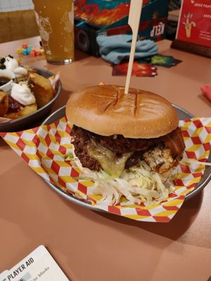 Christmas burger at Chance & Counters in Birmingham