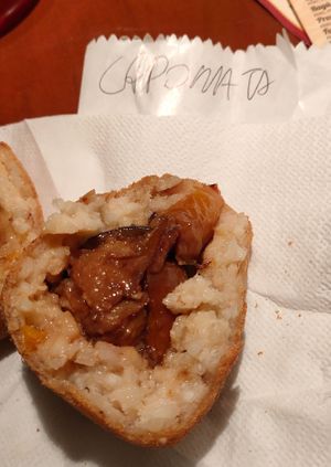 Arancino caponata at Mr. Arancino in Catania