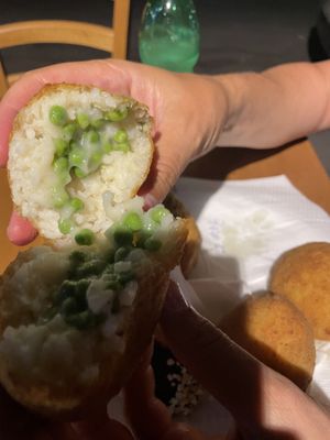 Peas  at Mr. Arancino in Catania