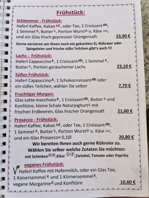 Price for breakfast went up from 6,90 to 10,60  at Café Chaos in Bernau Am Chiemsee