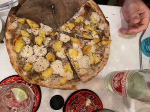 Vegan truffle and potato  at Locco's Pizza Bar in Koh Phangan