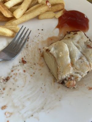 Close up of one side of vegan parma  at Locco's Pizza Bar in Koh Phangan