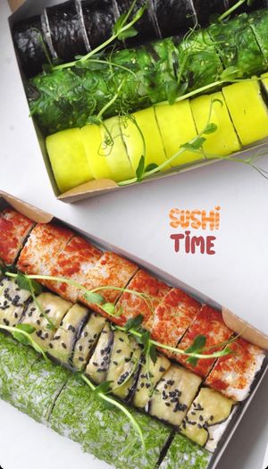 Vegetarian sushi or vegan options with tofu  at Greencafe  in Minsk