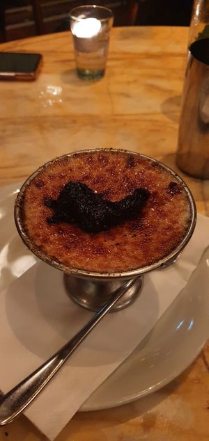 Rice pudding which was blow torched like a creme brule at Dishoom in Manchester
