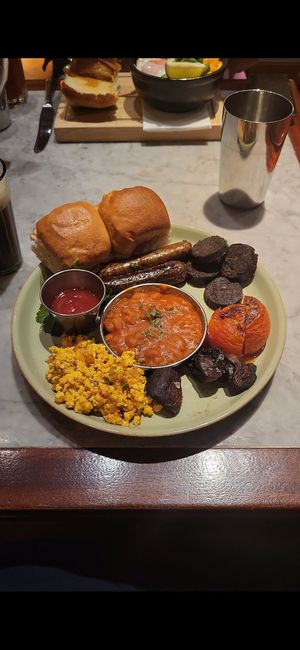 Vegan breakfast at Dishoom in Manchester