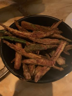 Okra fries  at Dishoom in Manchester