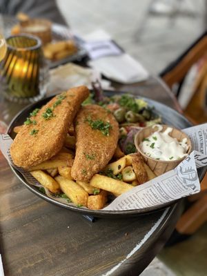 Vegan fish and chips at Local in Maastricht