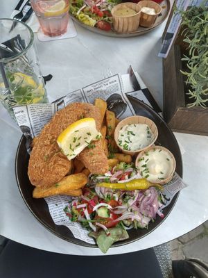 Vegan fish and chips at Local in Maastricht