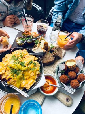 Nachos, bread and bitterballen! at Local in Maastricht