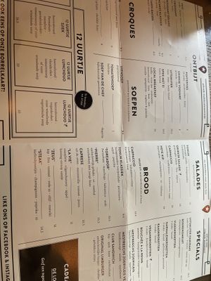 Menu  at Local in Maastricht
