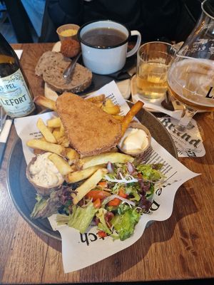 Vegan fish and chips. at Local in Maastricht