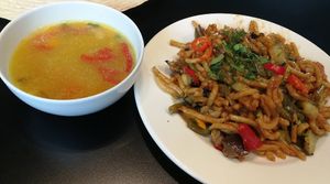 Noodles at Kombinatas in Klaipeda